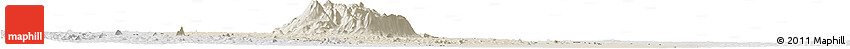 Shaded Relief Horizon Map of Gorongosa, lighten, desaturated