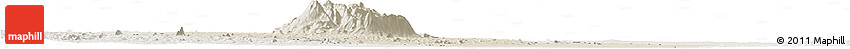 Shaded Relief Horizon Map of Gorongosa, lighten