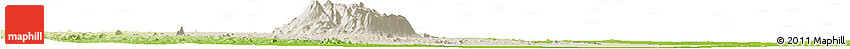 Shaded Relief Horizon Map of Gorongosa, physical outside