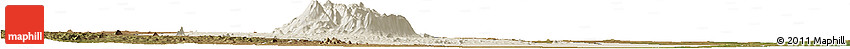 Shaded Relief Horizon Map of Gorongosa, satellite outside