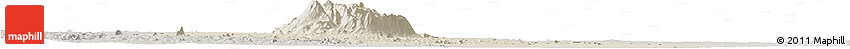 Shaded Relief Horizon Map of Gorongosa, semi-desaturated