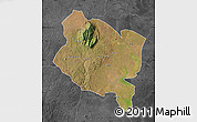 Satellite Map of Gorongosa, darken, desaturated