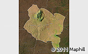 Satellite Map of Gorongosa, darken