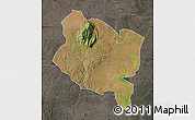 Satellite Map of Gorongosa, darken, semi-desaturated