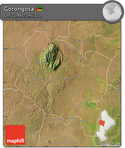 Satellite Map of Gorongosa