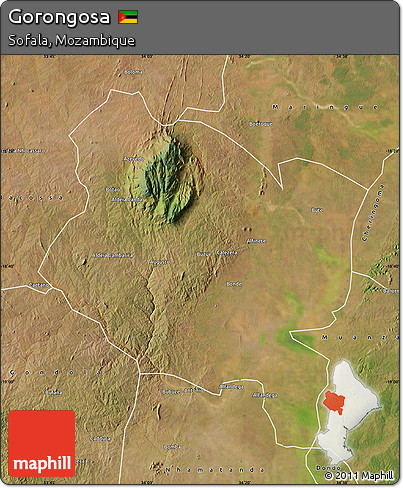 Satellite Map of Gorongosa