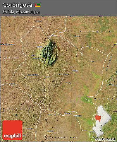 Satellite Map of Gorongosa