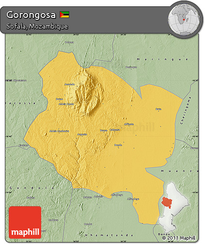 Savanna Style Map of Gorongosa