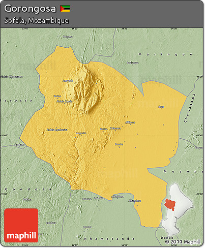 Savanna Style Map of Gorongosa