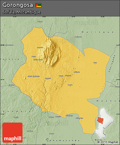 Savanna Style Map of Gorongosa
