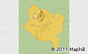 Savanna Style Map of Gorongosa, single color outside