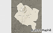 Shaded Relief Map of Gorongosa, darken