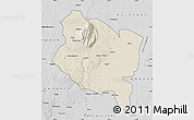 Shaded Relief Map of Gorongosa, desaturated