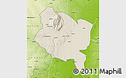 Shaded Relief Map of Gorongosa, physical outside