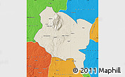 Shaded Relief Map of Gorongosa, political outside