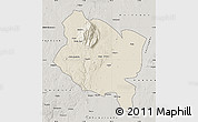 Shaded Relief Map of Gorongosa, semi-desaturated