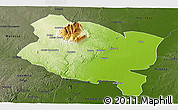 Physical Panoramic Map of Gorongosa, darken