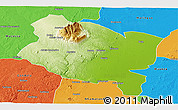 Physical Panoramic Map of Gorongosa, political outside