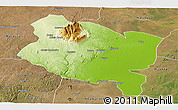 Physical Panoramic Map of Gorongosa, satellite outside