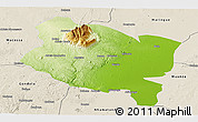 Physical Panoramic Map of Gorongosa, shaded relief outside