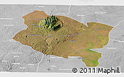 Satellite Panoramic Map of Gorongosa, lighten, desaturated