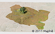 Satellite Panoramic Map of Gorongosa, lighten