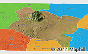 Satellite Panoramic Map of Gorongosa, political outside
