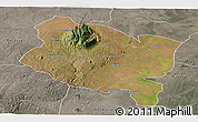 Satellite Panoramic Map of Gorongosa, semi-desaturated