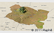Satellite Panoramic Map of Gorongosa, shaded relief outside