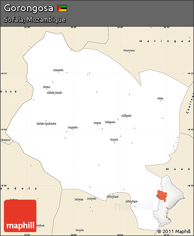 Classic Style Simple Map of Gorongosa