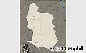 Shaded Relief 3D Map of Maringue, darken