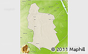 Shaded Relief 3D Map of Maringue, physical outside