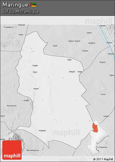 Silver Style 3D Map of Maringue