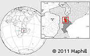 Blank Location Map of Maringue, highlighted country, highlighted parent region