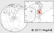 Blank Location Map of Maringue, highlighted parent region