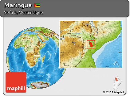 Physical Location Map of Maringue