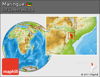 Physical Location Map of Maringue