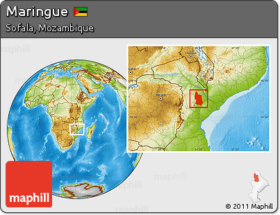 Physical Location Map of Maringue