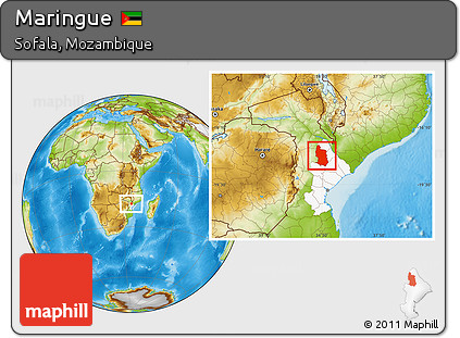 Physical Location Map of Maringue, highlighted parent region