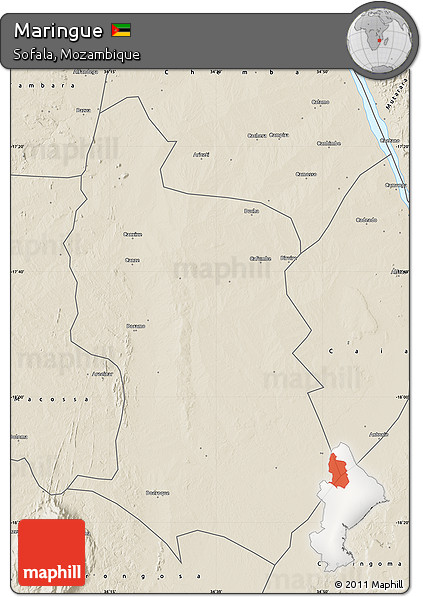 Shaded Relief Map of Maringue
