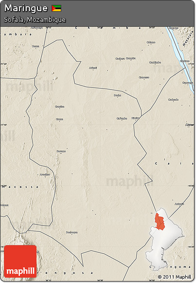 Shaded Relief Map of Maringue