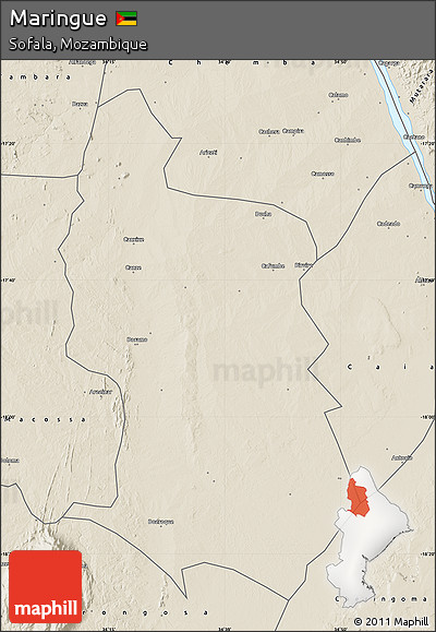 Shaded Relief Map of Maringue