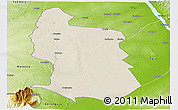 Shaded Relief Panoramic Map of Maringue, physical outside