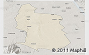 Shaded Relief Panoramic Map of Maringue, semi-desaturated