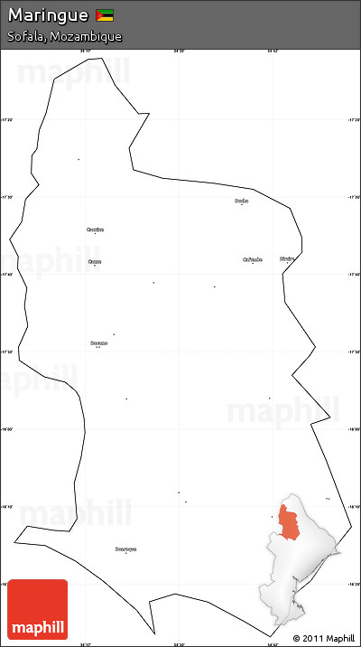 Blank Simple Map of Maringue, cropped outside