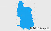 Political Simple Map of Maringue, single color outside
