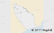 Classic Style 3D Map of Marromeu, single color outside