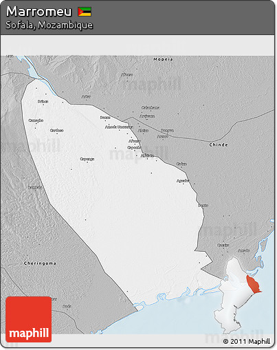 Gray 3D Map of Marromeu