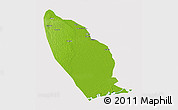 Physical 3D Map of Marromeu, cropped outside