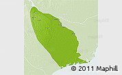 Physical 3D Map of Marromeu, lighten